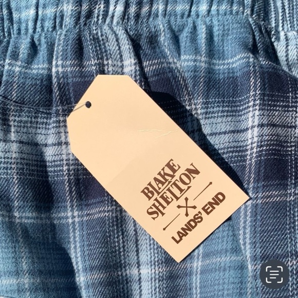 LANDSEND MENS FLANNEL PJ PAJAMA PANTS w/Side Pockets Blake Shelton Collection - Picture 2 of 2